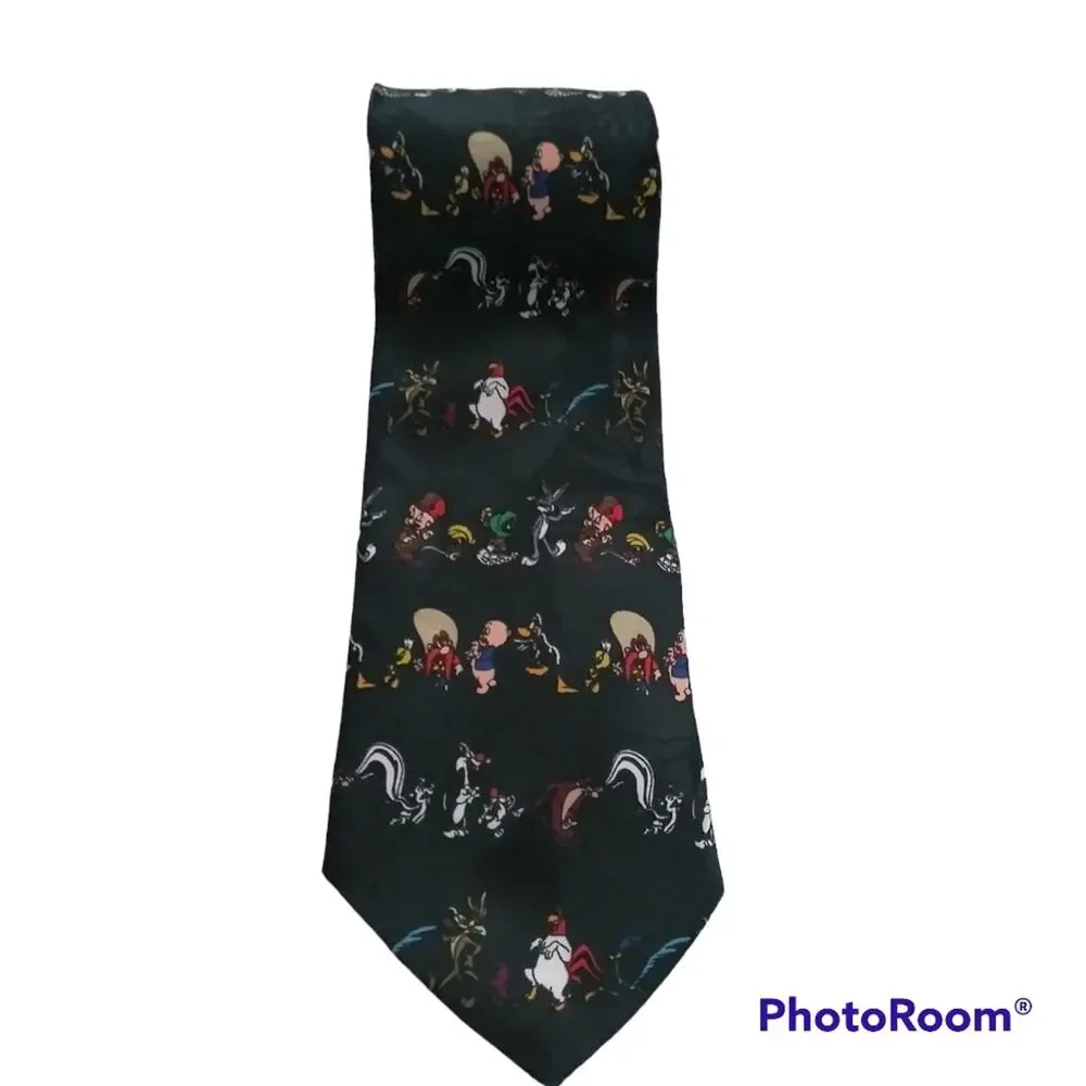 Looney Tunes Mania 90's Striped Character Novelty Tie Cartoon